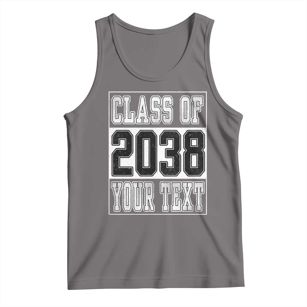 Personalized Class of 2038 Tank Top Custom Name Grow With Me To Graduation TS10 Deep Heather Print Your Wear