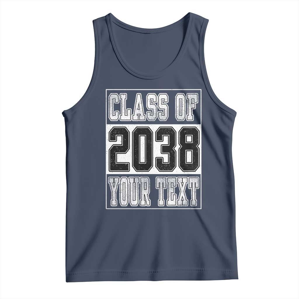Personalized Class of 2038 Tank Top Custom Name Grow With Me To Graduation TS10 Navy Print Your Wear