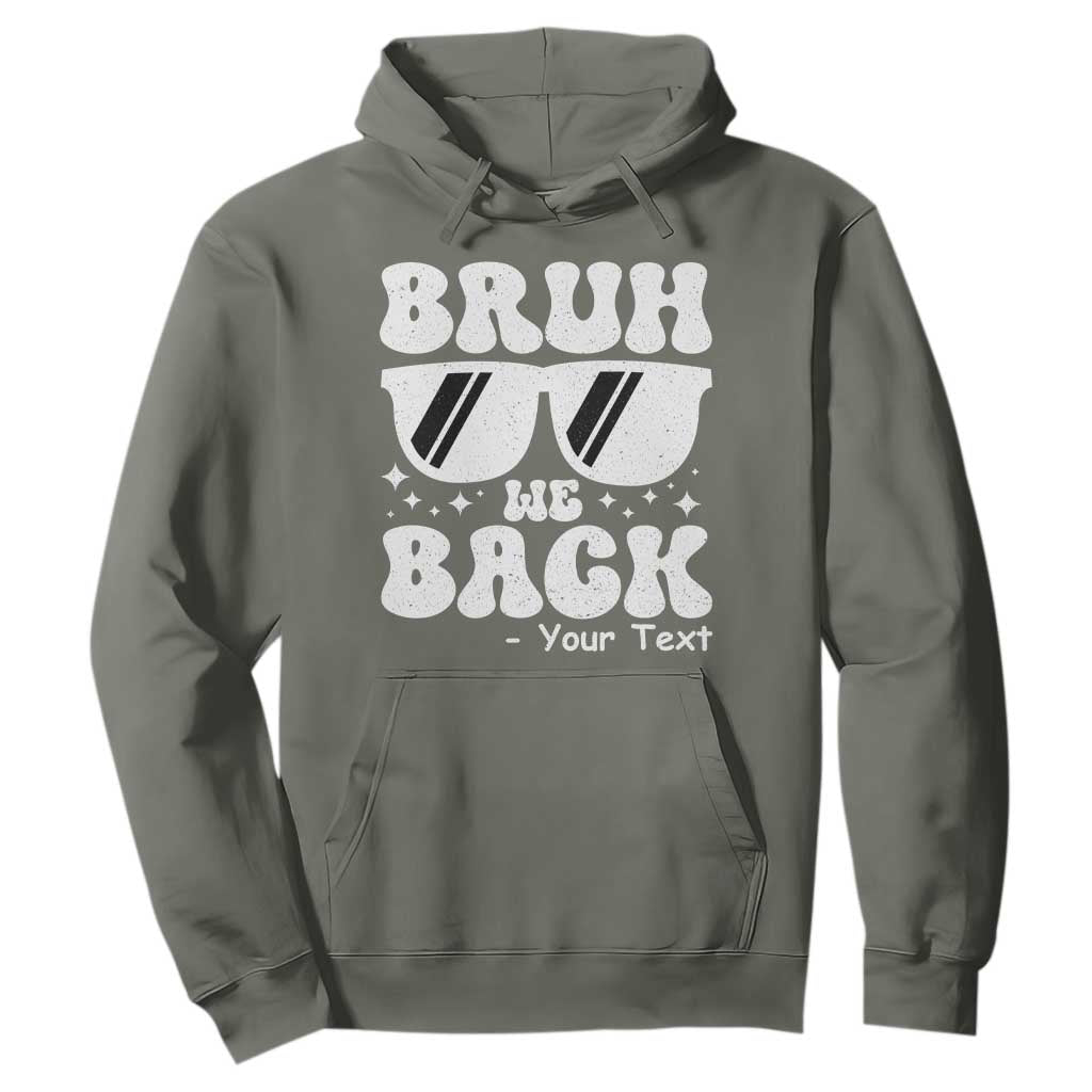 Personalized Back To School Hoodie Custom Name Happy First Day Of School TS10 Military Green Print Your Wear