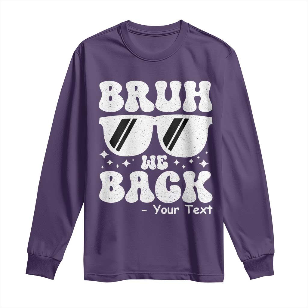 Personalized Back To School Long Sleeve Shirt Custom Name Happy First Day Of School TS10 Purple Print Your Wear