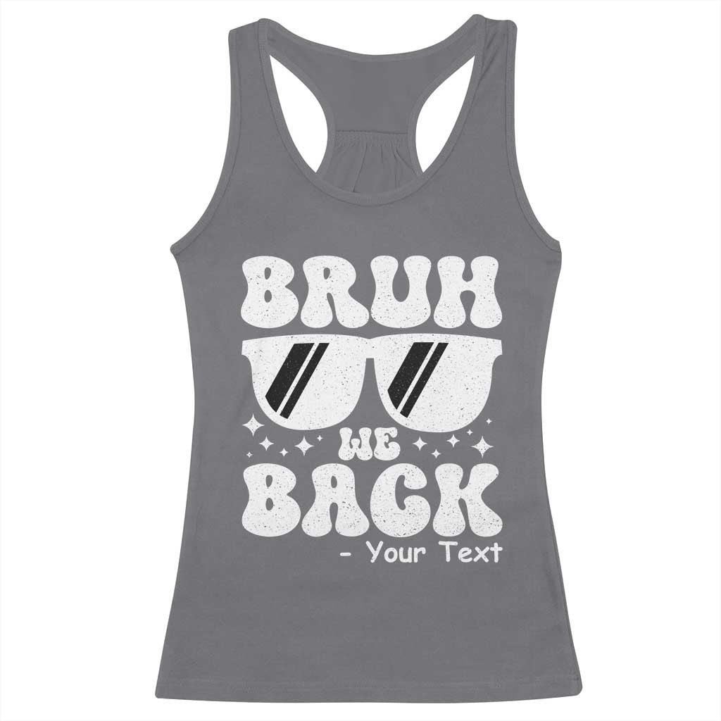 Personalized Back To School Racerback Tank Top Custom Name Happy First Day Of School TS10 Charcoal Print Your Wear