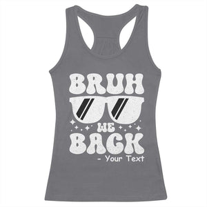 Personalized Back To School Racerback Tank Top Custom Name Happy First Day Of School TS10 Charcoal Print Your Wear