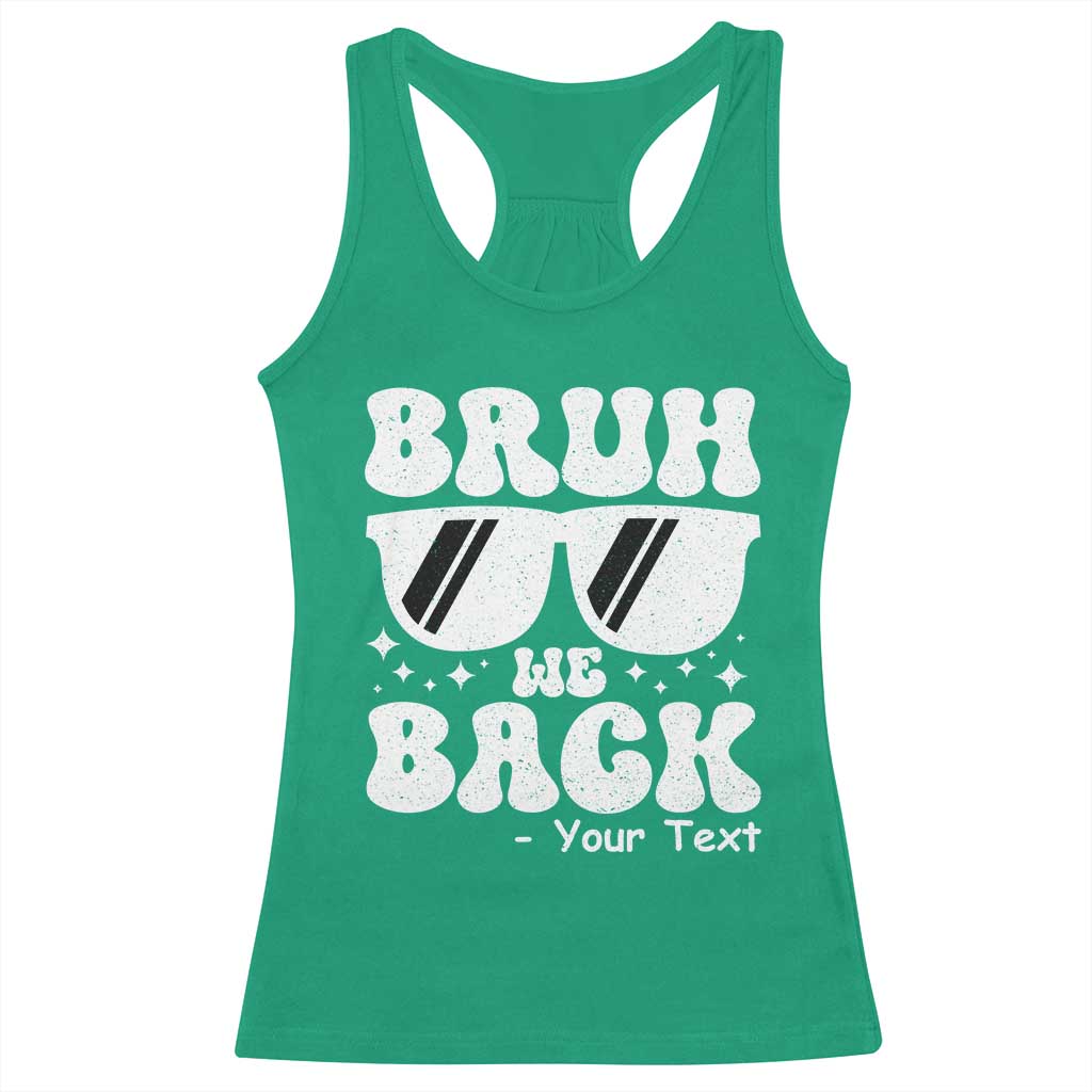 Personalized Back To School Racerback Tank Top Custom Name Happy First Day Of School TS10 Irish Green Print Your Wear
