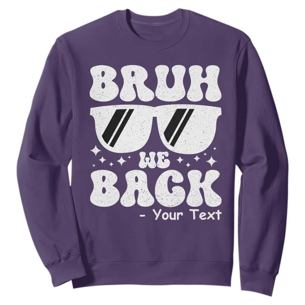 Personalized Back To School Sweatshirt Custom Name Happy First Day Of School TS10 Purple Print Your Wear