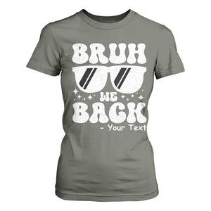 Personalized Back To School T Shirt For Women Custom Name Happy First Day Of School TS10 Military Green Print Your Wear
