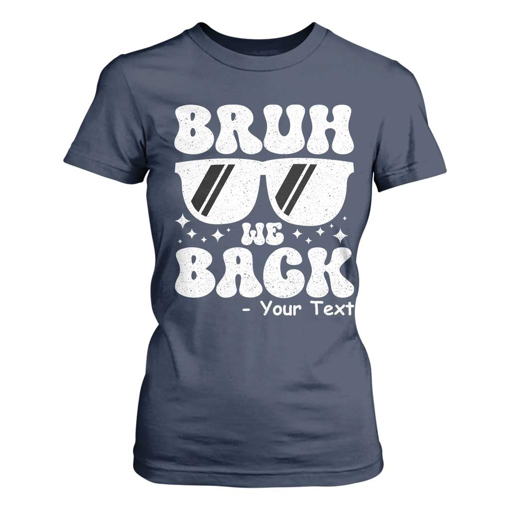 Personalized Back To School T Shirt For Women Custom Name Happy First Day Of School TS10 Navy Print Your Wear