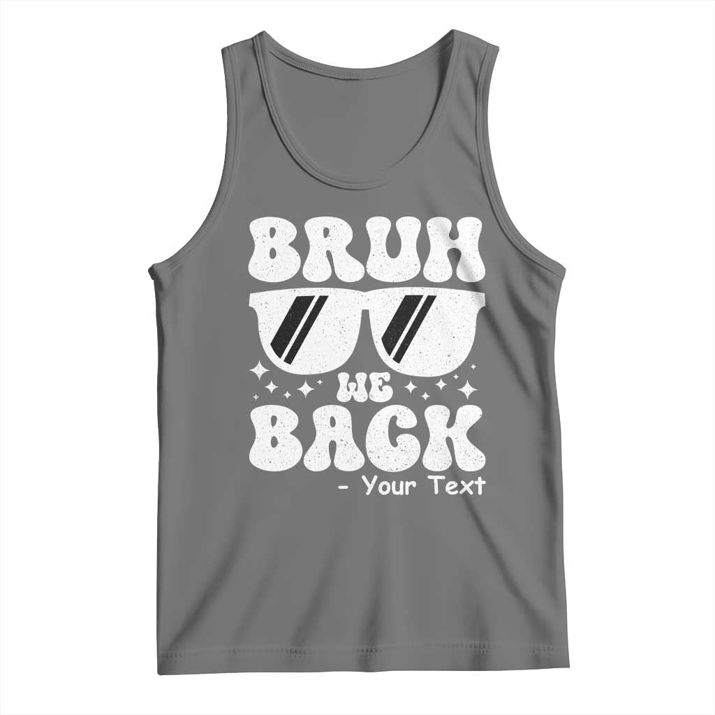 Personalized Back To School Tank Top Custom Name Happy First Day Of School TS10 Black Heather Print Your Wear