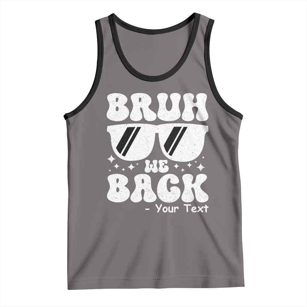 Personalized Back To School Tank Top Custom Name Happy First Day Of School TS10 Deep Heather Black Print Your Wear