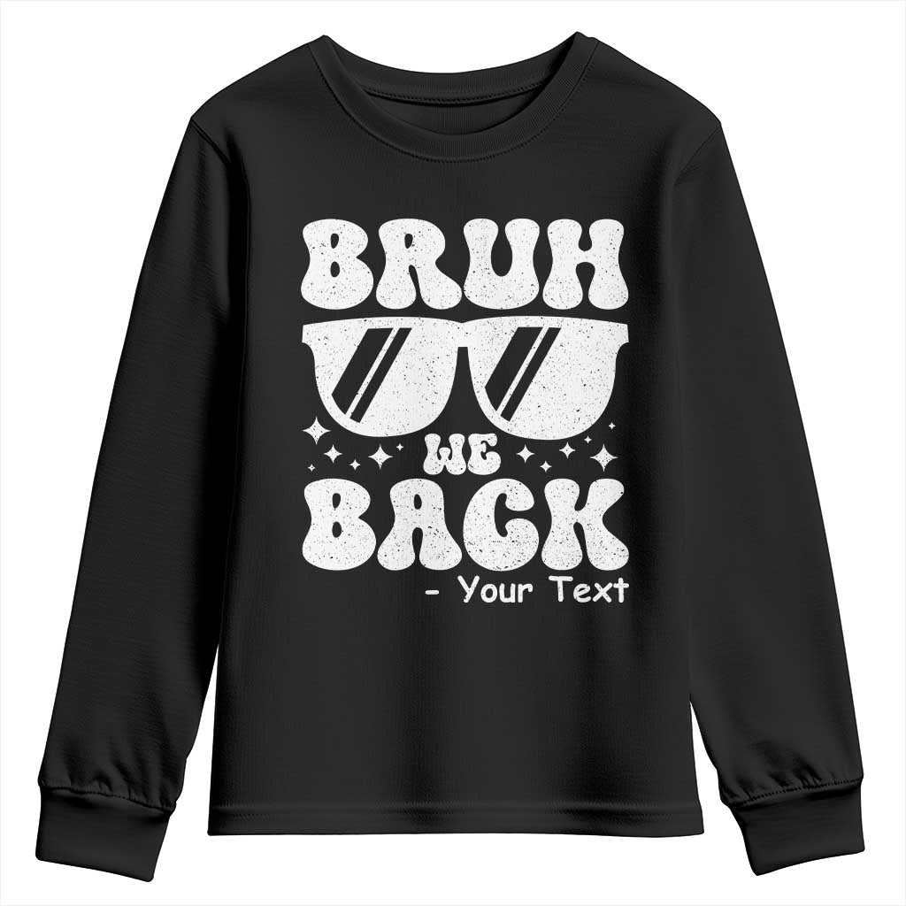Personalized Back To School Youth Sweatshirt Custom Name Happy First Day Of School TS10 Black Print Your Wear
