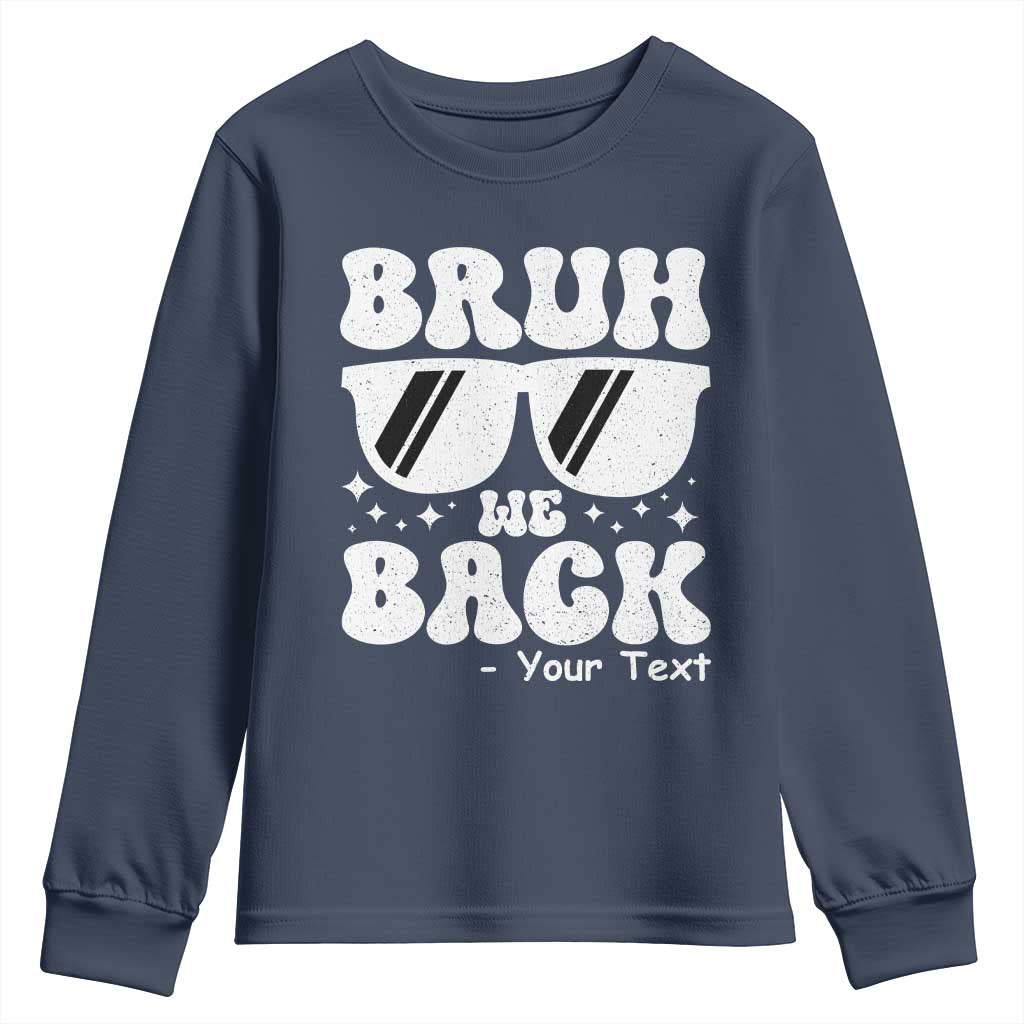 Personalized Back To School Youth Sweatshirt Custom Name Happy First Day Of School TS10 Navy Print Your Wear