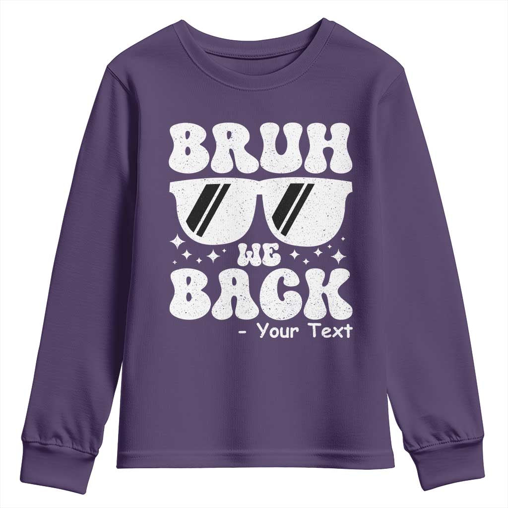 Personalized Back To School Youth Sweatshirt Custom Name Happy First Day Of School TS10 Purple Print Your Wear