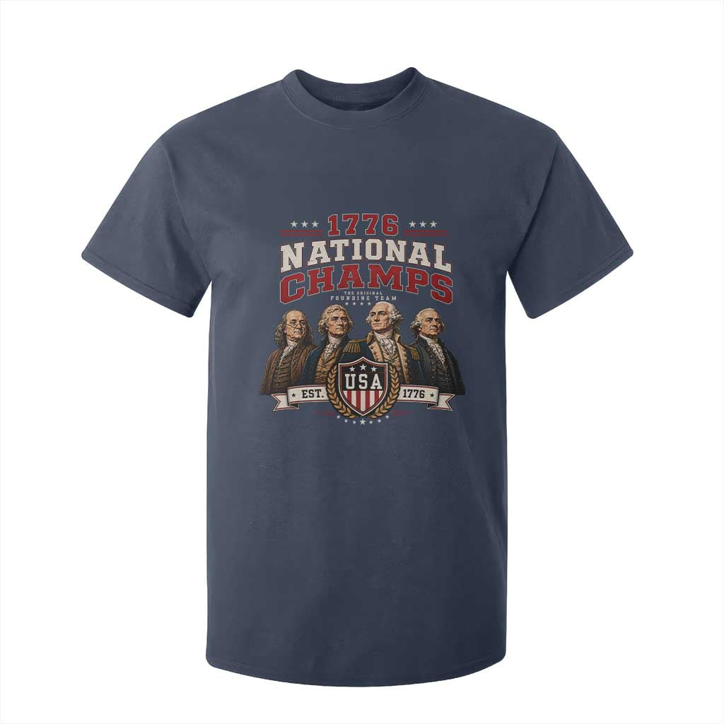 Funny Founding Fathers USA 250th Anniversary T Shirt For Kid 1776 Championship Parody American Flag Vintage Patriotic Humor