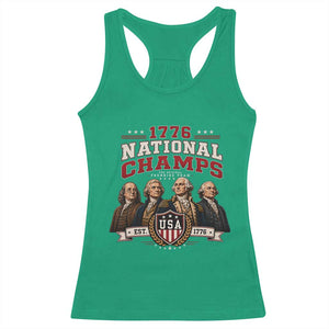Funny Founding Fathers USA 250th Anniversary Racerback Tank Top 1776 Championship Parody American Flag Vintage Patriotic Humor