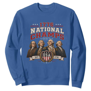 Funny Founding Fathers USA 250th Anniversary Sweatshirt 1776 Championship Parody American Flag Vintage Patriotic Humor