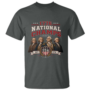 Funny Founding Fathers USA 250th Anniversary T Shirt 1776 Championship Parody American Flag Vintage Patriotic Humor