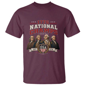 Funny Founding Fathers USA 250th Anniversary T Shirt 1776 Championship Parody American Flag Vintage Patriotic Humor