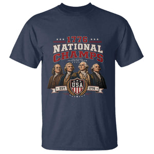Funny Founding Fathers USA 250th Anniversary T Shirt 1776 Championship Parody American Flag Vintage Patriotic Humor