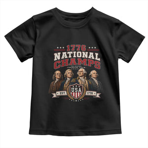Funny Founding Fathers USA 250th Anniversary Toddler T Shirt 1776 Championship Parody American Flag Vintage Patriotic Humor