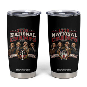 Funny Founding Fathers USA 250th Anniversary Tumbler Cup 1776 Championship Parody American Flag Vintage Patriotic Humor