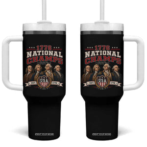 Funny Founding Fathers USA 250th Anniversary Tumbler With Handle 1776 Championship Parody American Flag Vintage Patriotic Humor