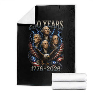 Founding Fathers USA 250th Anniversary Throw Blanket Vintage 250 Years 1776 2026 Patriotic Eagle American Flag