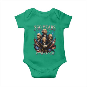 Founding Fathers USA 250th Anniversary Baby Onesie Vintage 250 Years 1776 2026 Patriotic Eagle American Flag
