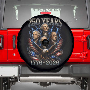 Founding Fathers USA 250th Anniversary Spare Tire Cover Vintage 250 Years 1776 2026 Patriotic Eagle American Flag