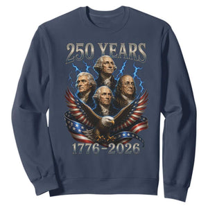 Founding Fathers USA 250th Anniversary Sweatshirt Vintage 250 Years 1776 2026 Patriotic Eagle American Flag