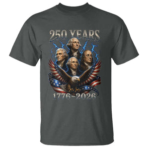 Founding Fathers USA 250th Anniversary T Shirt Vintage 250 Years 1776 2026 Patriotic Eagle American Flag