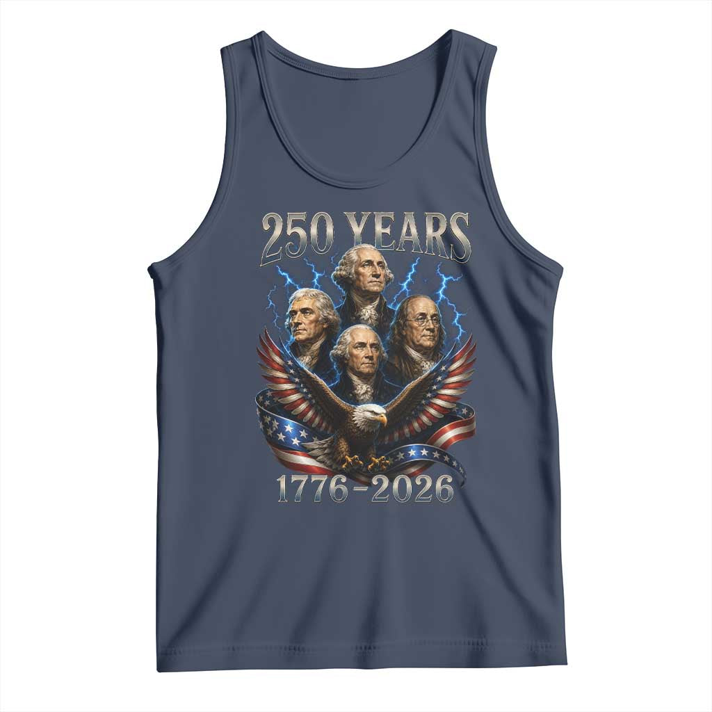 Founding Fathers USA 250th Anniversary Tank Top Vintage 250 Years 1776 2026 Patriotic Eagle American Flag