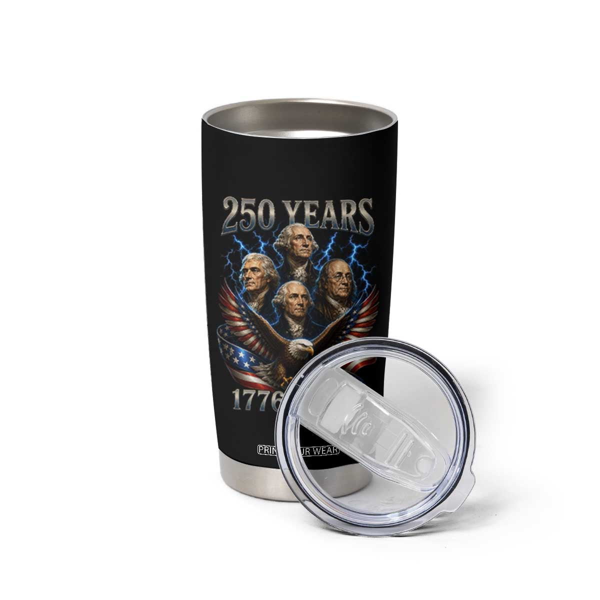Founding Fathers USA 250th Anniversary Tumbler Cup Vintage 250 Years 1776 2026 Patriotic Eagle American Flag