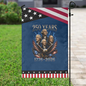Founding Fathers USA 250th Anniversary Patriotic Garden Flag Vintage 250 Years 1776 2026 Eagle American Flag