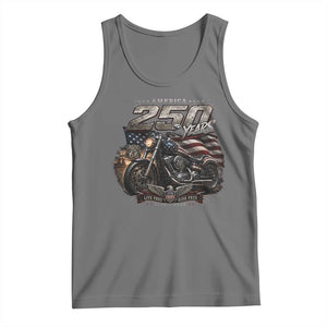 Retro Biker USA 250th Anniversary Tank Top Vintage Motorcycle American Flag Route 66 Highway
