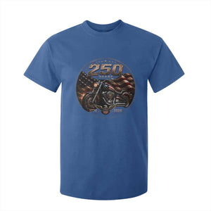 Retro Biker USA 250th Anniversary T Shirt For Kid Vintage 250 Years 1776 2026 Patriotic Motorcycle American Flag