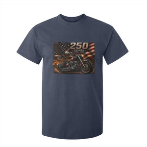 Retro Biker USA 250th Anniversary T Shirt For Kid American Flag Motorcycle Eagle Independence Day