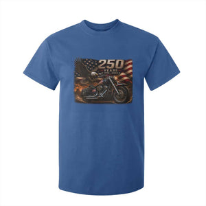 Retro Biker USA 250th Anniversary T Shirt For Kid American Flag Motorcycle Eagle Independence Day