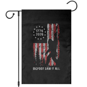 Bigfoot Sasquatch USA 250th Anniversary Garden Flag Retro Bigfoot Saw It All 250 Years 1776 2026 4th of July