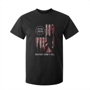 Bigfoot Sasquatch USA 250th Anniversary T Shirt For Kid Retro Bigfoot Saw It All 250 Years 1776 2026 4th of July
