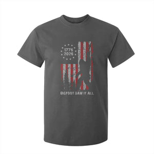 Bigfoot Sasquatch USA 250th Anniversary T Shirt For Kid Retro Bigfoot Saw It All 250 Years 1776 2026 4th of July