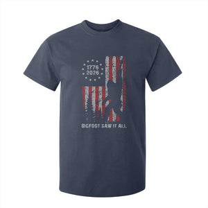 Bigfoot Sasquatch USA 250th Anniversary T Shirt For Kid Retro Bigfoot Saw It All 250 Years 1776 2026 4th of July