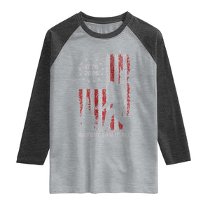 Bigfoot Sasquatch USA 250th Anniversary Raglan Shirt Retro Bigfoot Saw It All 250 Years 1776 2026 4th of July