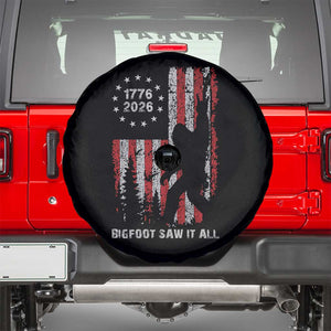 Bigfoot Sasquatch USA 250th Anniversary Spare Tire Cover Retro Bigfoot Saw It All 250 Years 1776 2026 4th of July