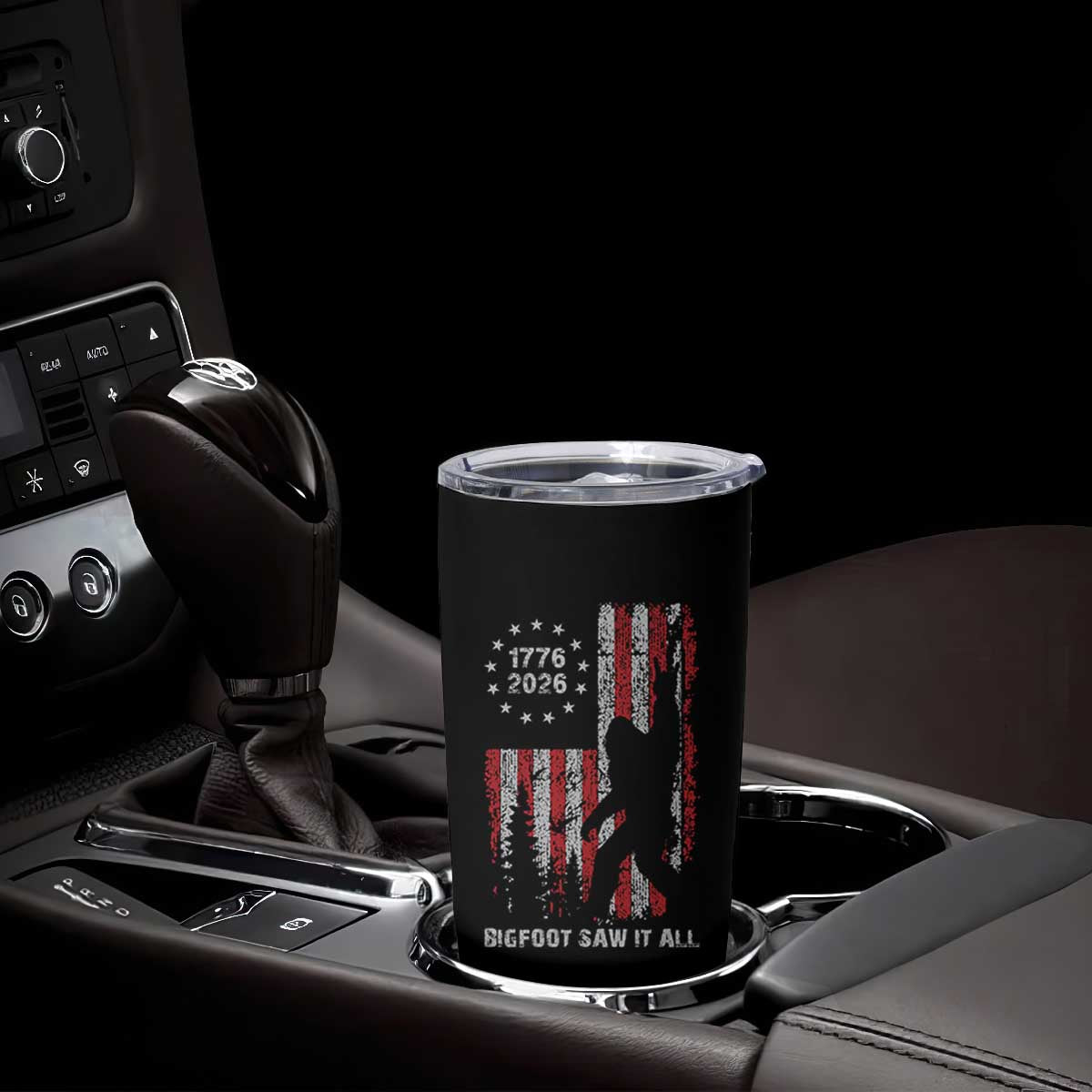 Bigfoot Sasquatch USA 250th Anniversary Tumbler Cup Retro Bigfoot Saw It All 250 Years 1776 2026 4th of July