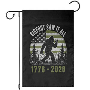Retro Bigfoot Saw It All USA 250th Anniversary Garden Flag 250 Years 1776 2026 4th of July Sasquatch Flag