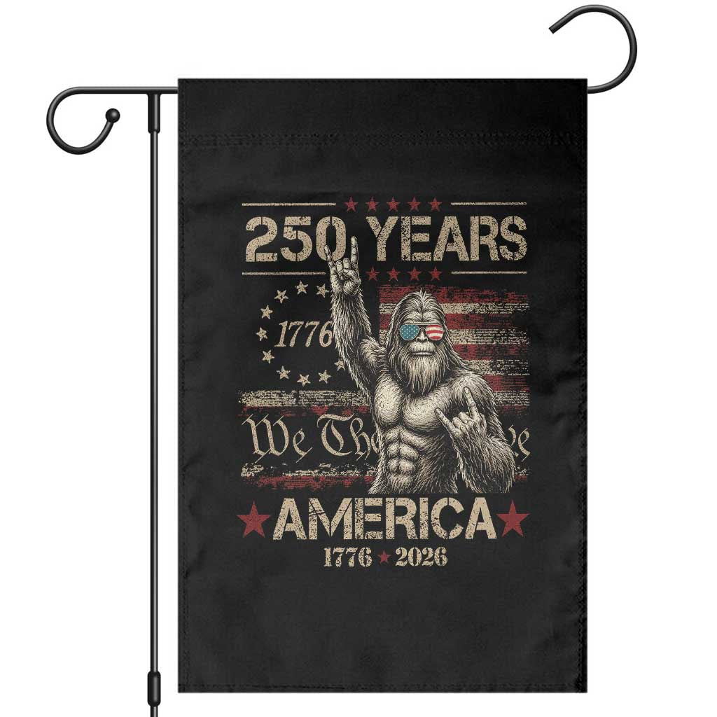 Bigfoot Sasquatch USA 250th Anniversary Garden Flag Retro 250 Years 1776 2026 4th of July Independence Day TS10 Black Print Your Wear