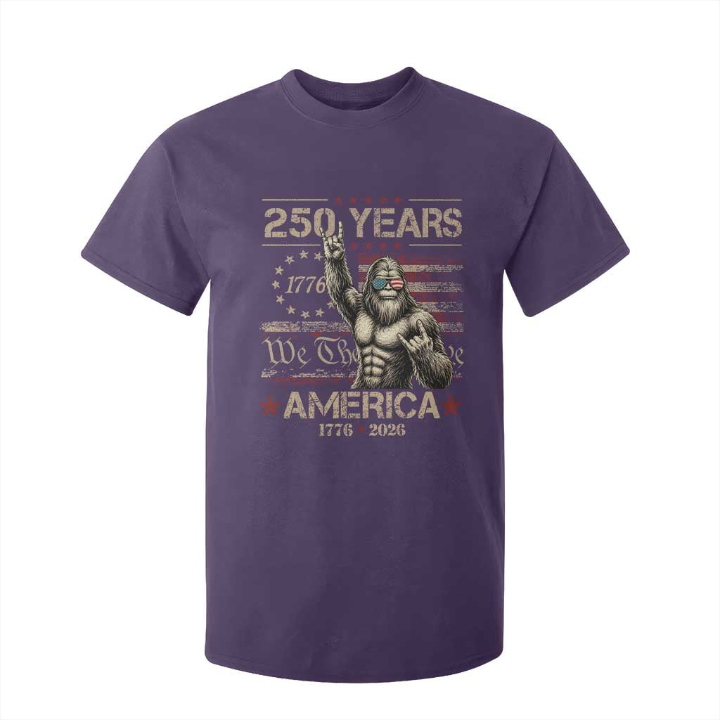 Bigfoot Sasquatch USA 250th Anniversary T Shirt For Kid Retro 250 Years 1776 2026 4th of July Independence Day