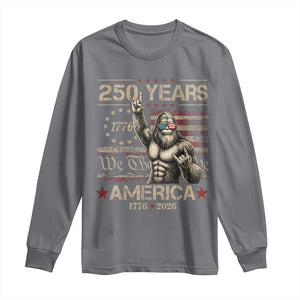 Bigfoot Sasquatch USA 250th Anniversary Long Sleeve Shirt Retro 250 Years 1776 2026 4th of July Independence Day