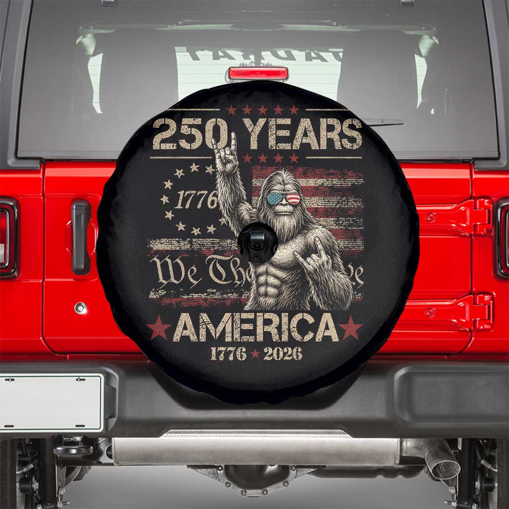 Bigfoot Sasquatch USA 250th Anniversary Spare Tire Cover Retro 250 Years 1776 2026 4th of July Independence Day