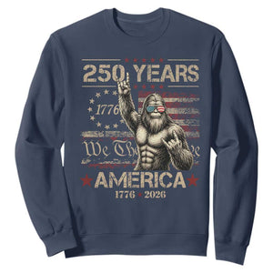 Bigfoot Sasquatch USA 250th Anniversary Sweatshirt Retro 250 Years 1776 2026 4th of July Independence Day