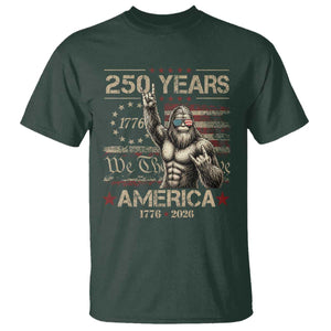Bigfoot Sasquatch USA 250th Anniversary T Shirt Retro 250 Years 1776 2026 4th of July Independence Day